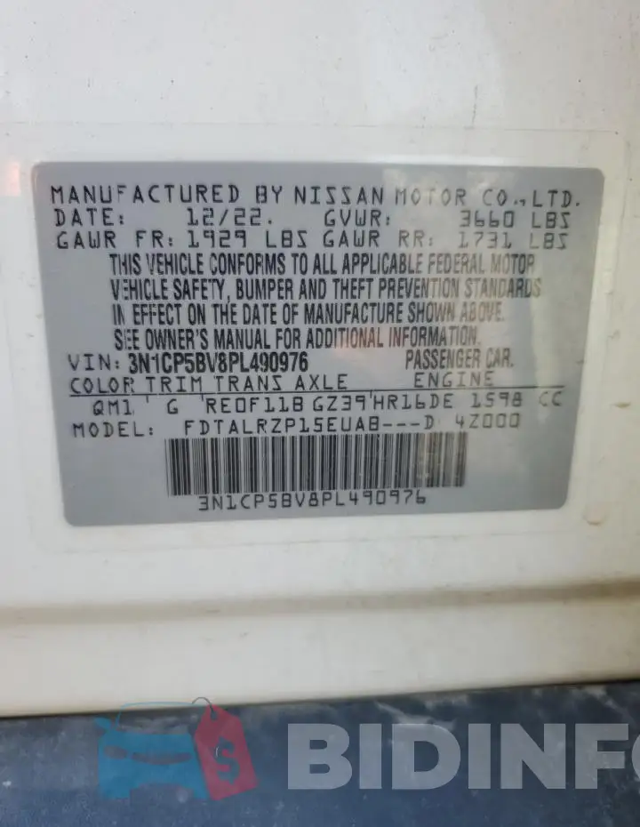 3N1CP5BV8PL490976 Photo# 12