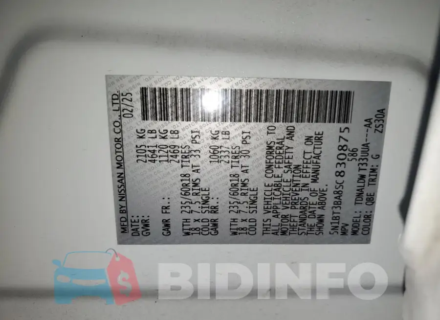 5N1BT3BA8SC830875 Photo# 13