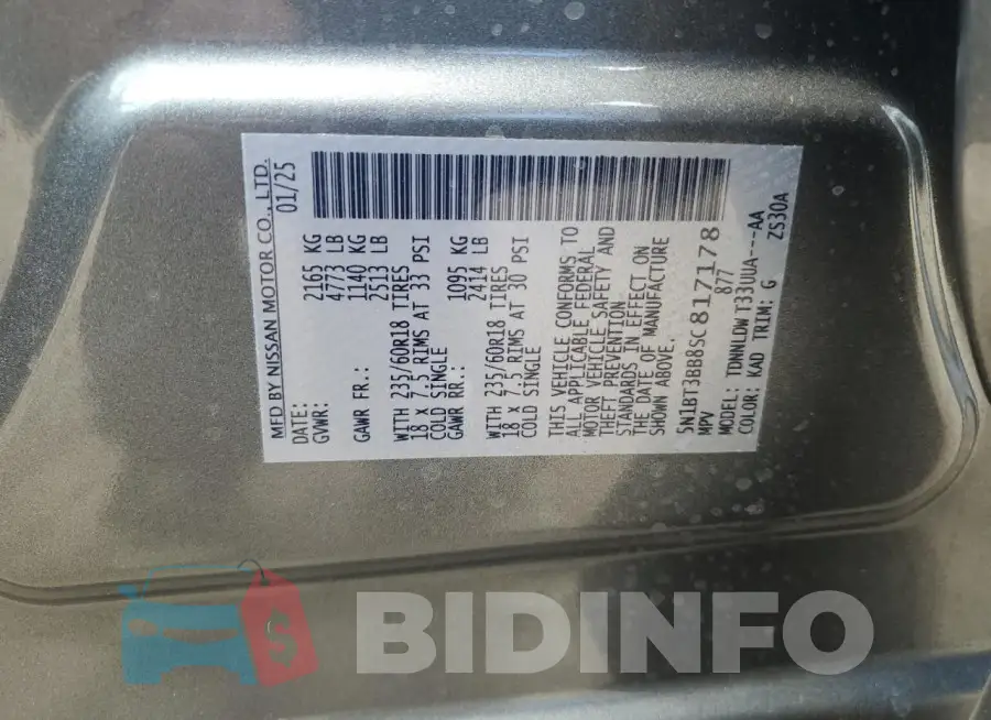 5N1BT3BB8SC817178 Photo# 13