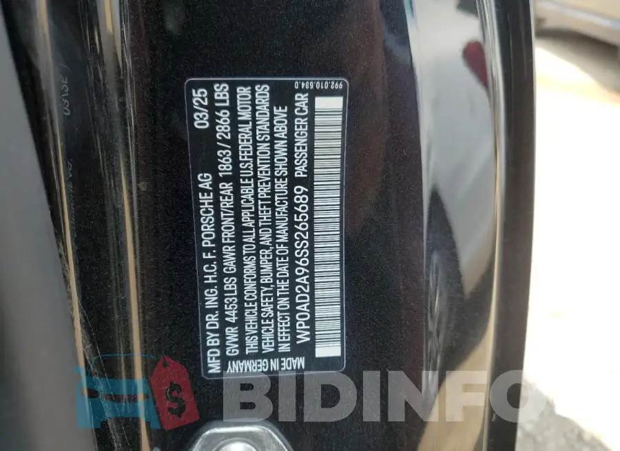 WP0AD2A96SS265689 Photo# 12