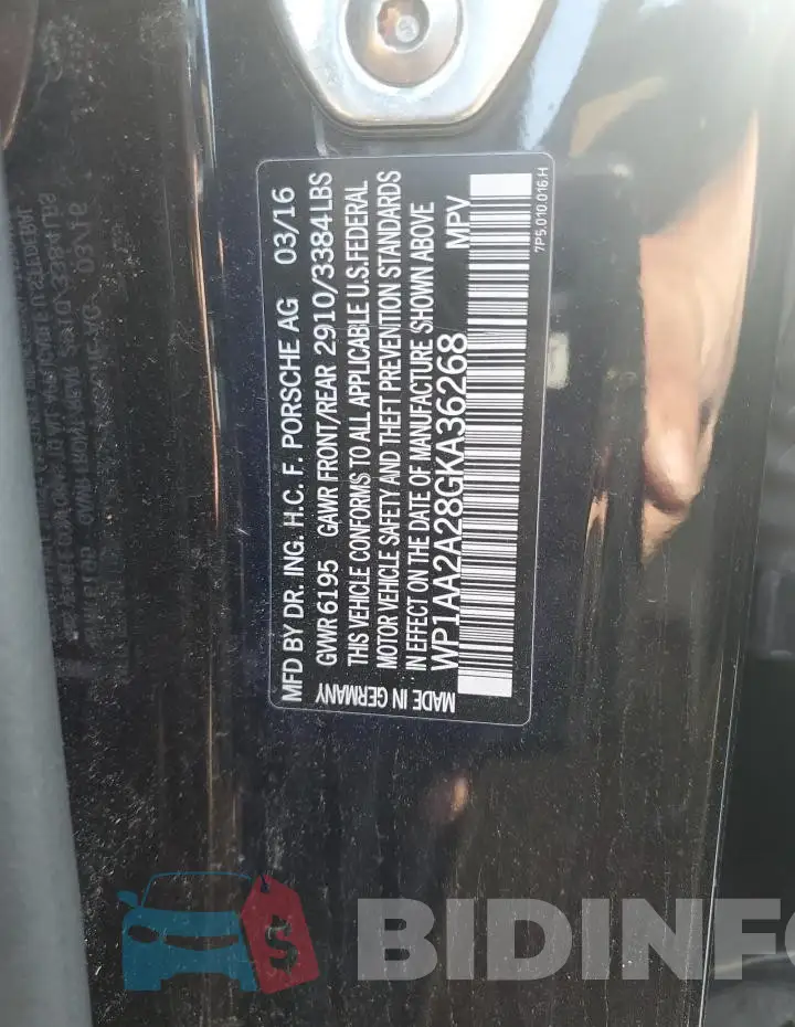 WP1AA2A28GKA36268 Photo# 13