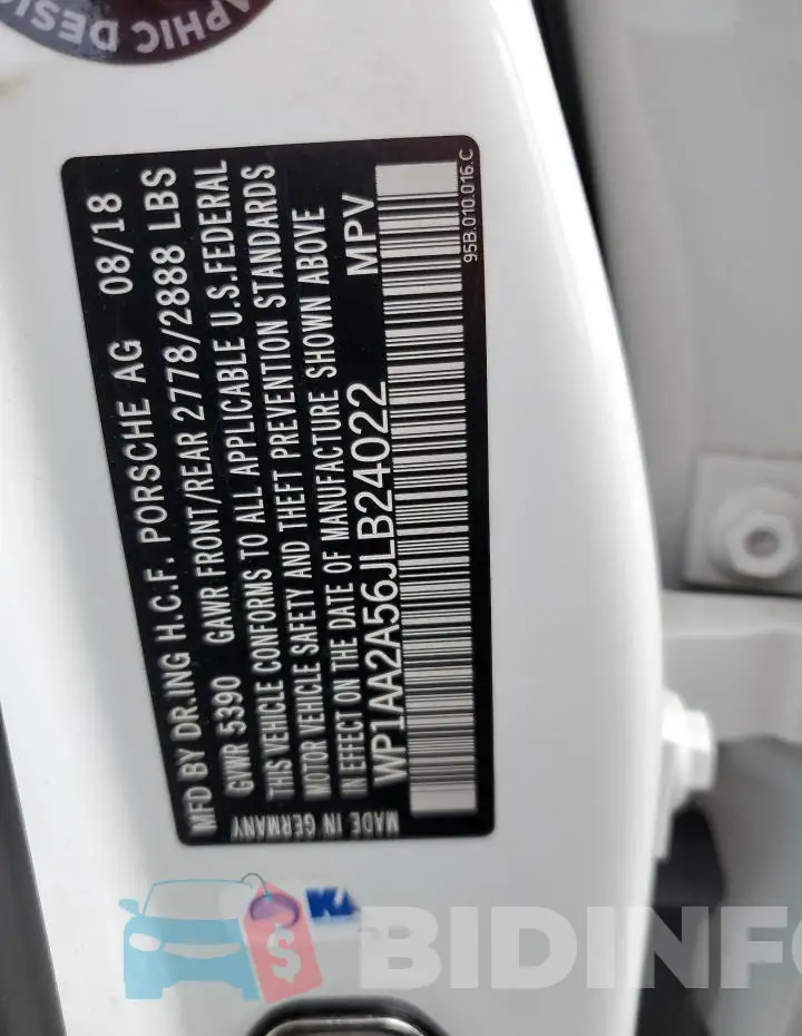 WP1AA2A56JLB24022 Photo# 13