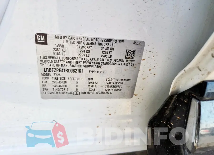LRBFZPE41RD062161 Photo# 12