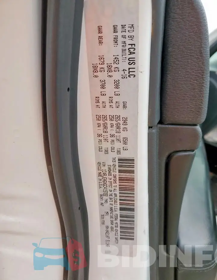1C4RJEAGXGC415722 Photo# 13