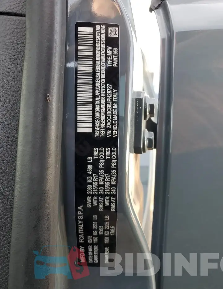ZACCJBCB6JPH28727 Photo# 12