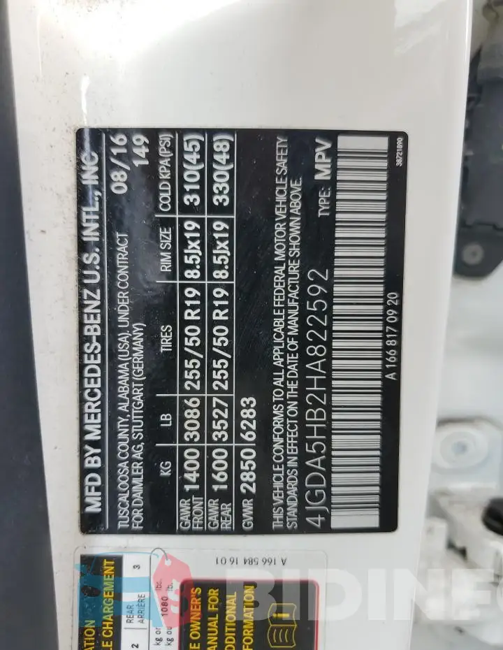 4JGDA5HB2HA822592 Photo# 13