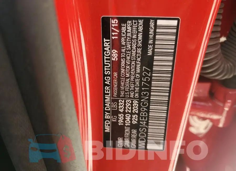 WDDSJ4EB9GN317527 Photo# 13