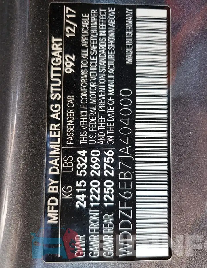 WDDZF6EB7JA404000 Photo# 12