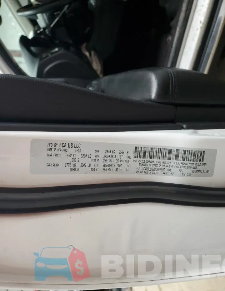 1C4RDJDG3GC452087 Photo# 13
