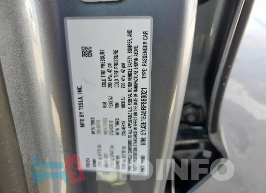5YJ3E1EA5RF869021 Photo# 12