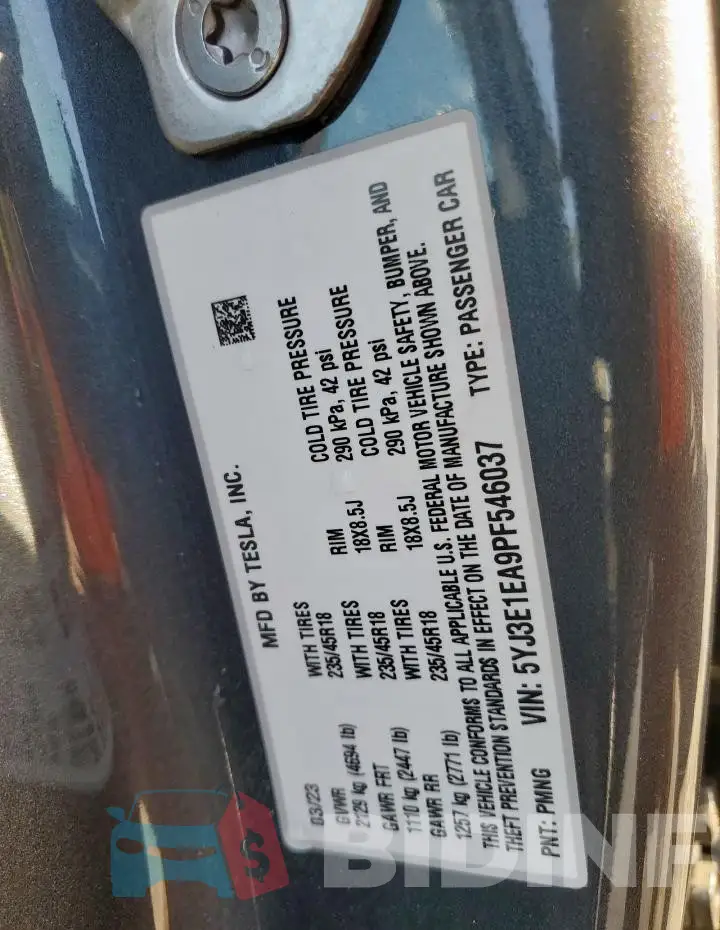 5YJ3E1EA9PF546037 Photo# 13