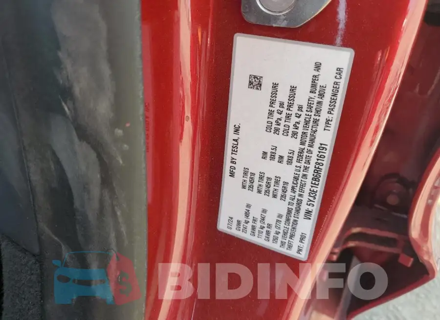 5YJ3E1EB6RF816191 Photo# 12