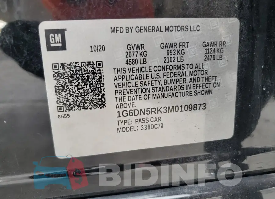 1G6DN5RK3M0109873 Photo# 13