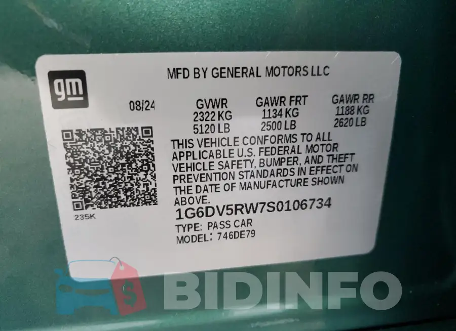 1G6DV5RW7S0106734 Photo# 12