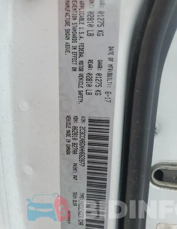 2C3CCABGXHH662877 Photo# 12