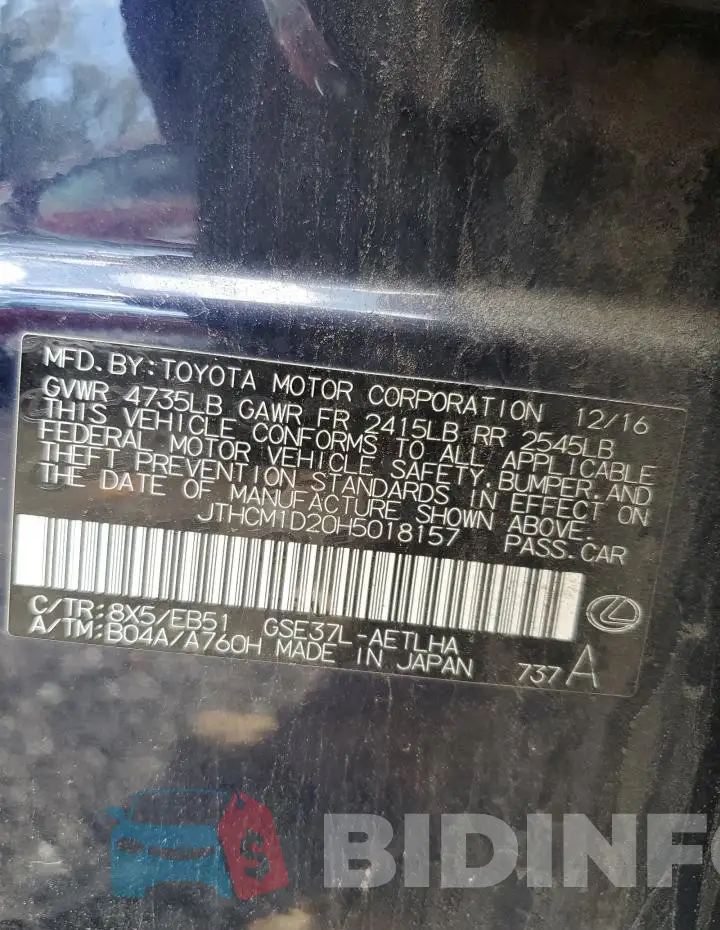 JTHCM1D20H5018157 Photo# 12