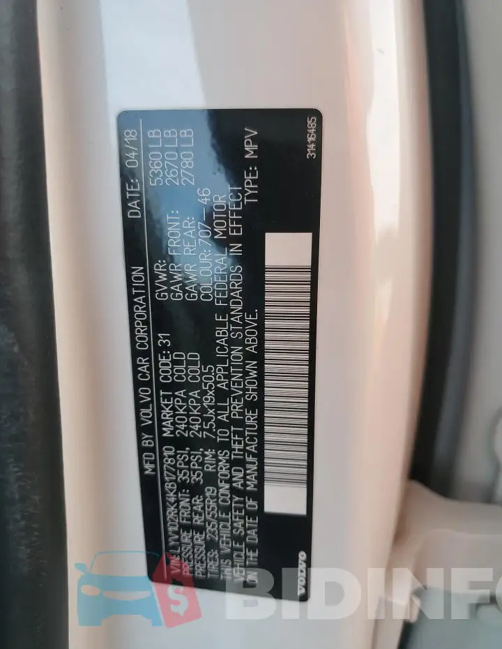 LYV102RK4KB177810 Photo# 13