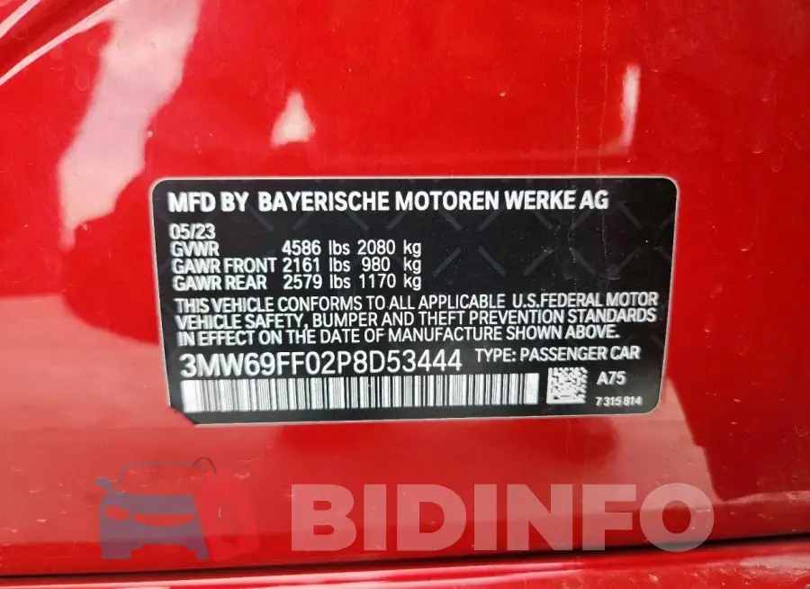 3MW69FF02P8D53444 Photo# 13