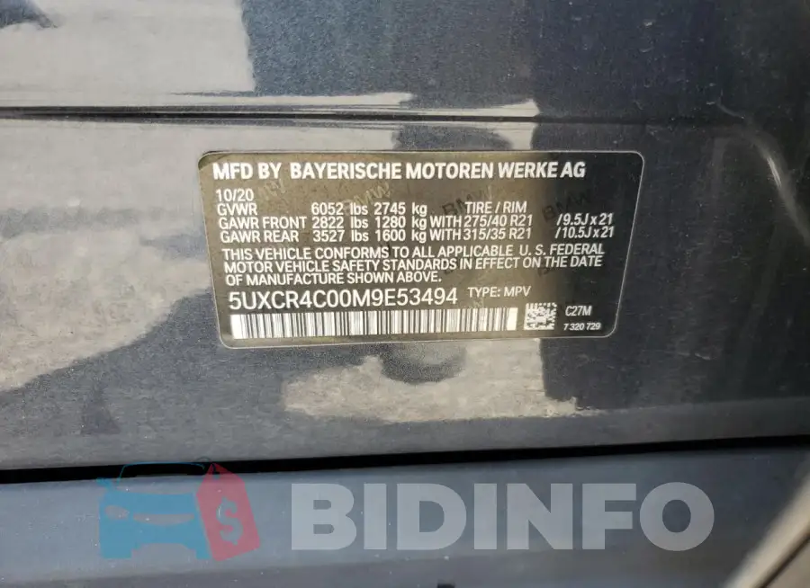 5UXCR4C00M9E53494 Photo# 13