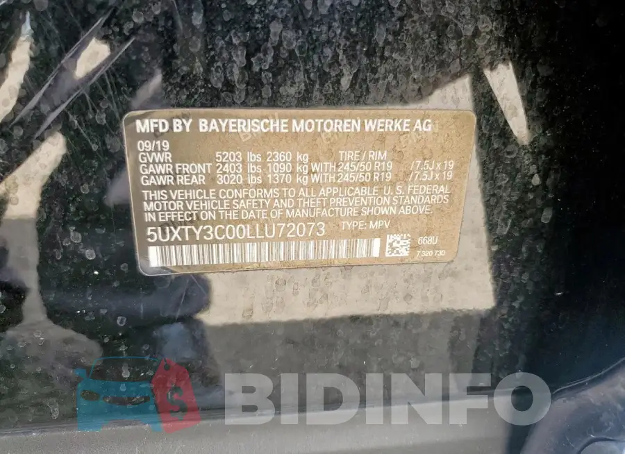 5UXTY3C00LLU72073 Photo# 13