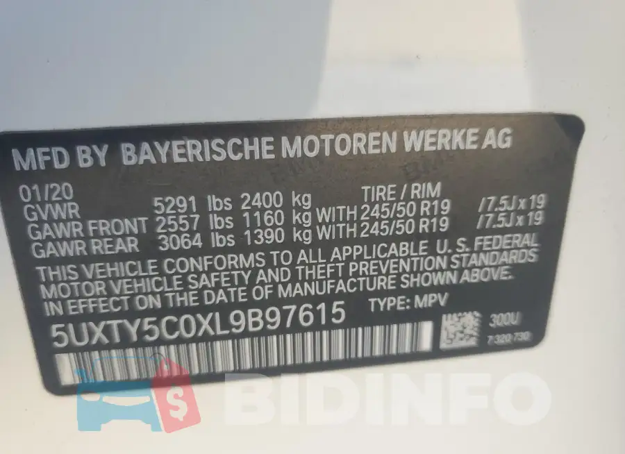 5UXTY5C0XL9B97615 Photo# 14