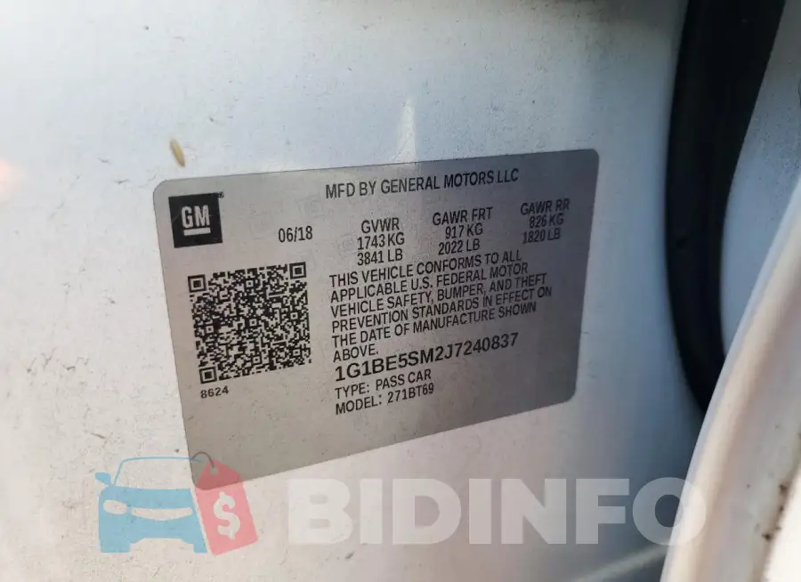 1G1BE5SM2J7240837 Photo# 12