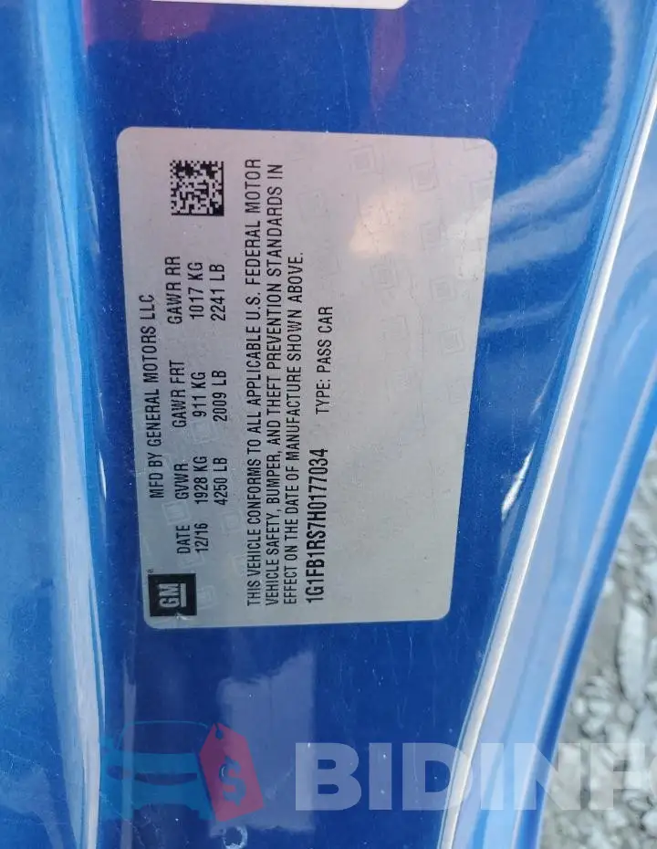 1G1FB1RS7H0177034 Photo# 13