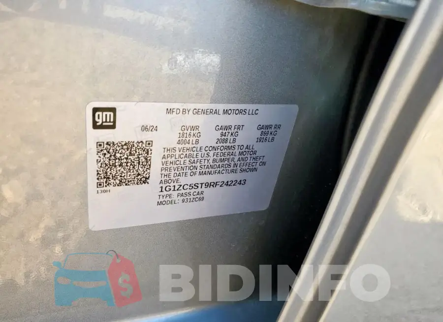 1G1ZC5ST9RF242243 Photo# 12