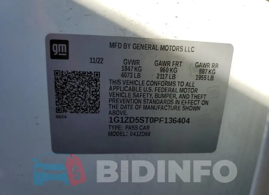 1G1ZD5ST0PF136404 Photo# 12