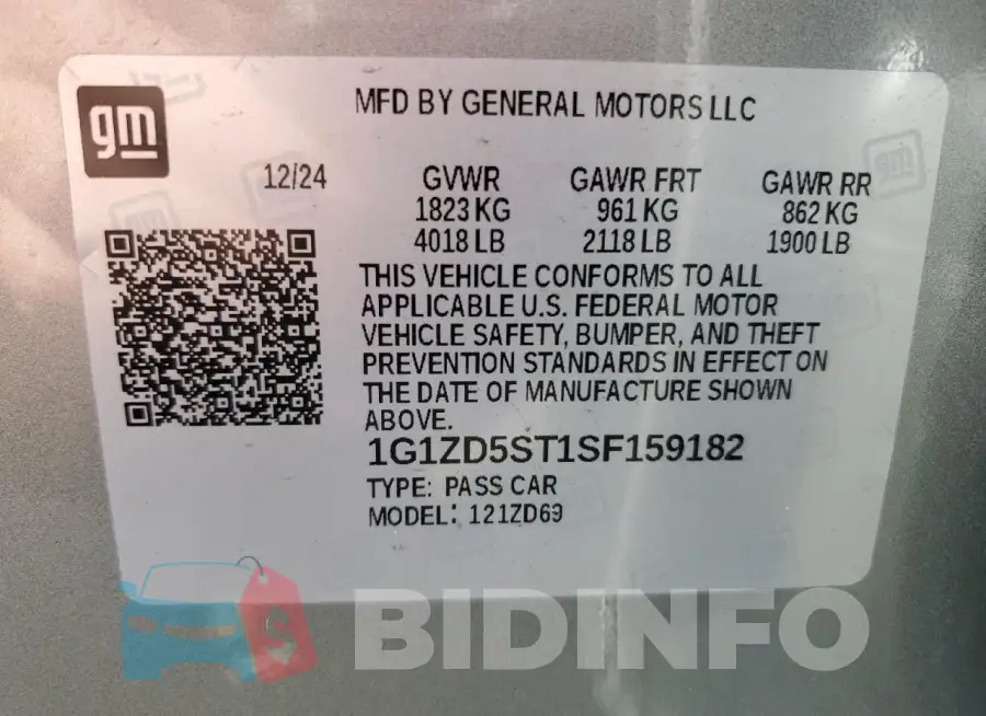 1G1ZD5ST1SF159182 Photo# 13