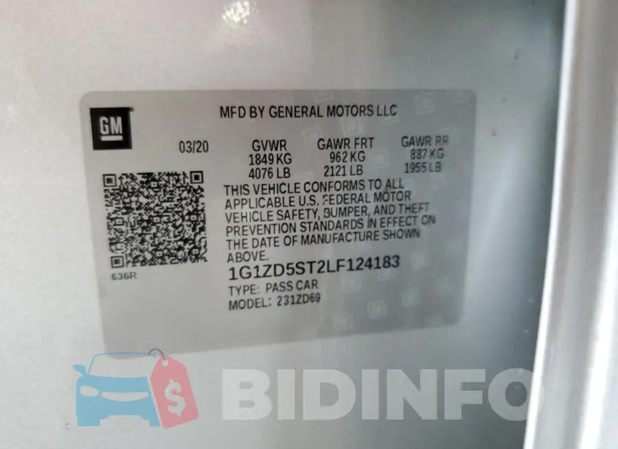 1G1ZD5ST2LF124183 Photo# 12