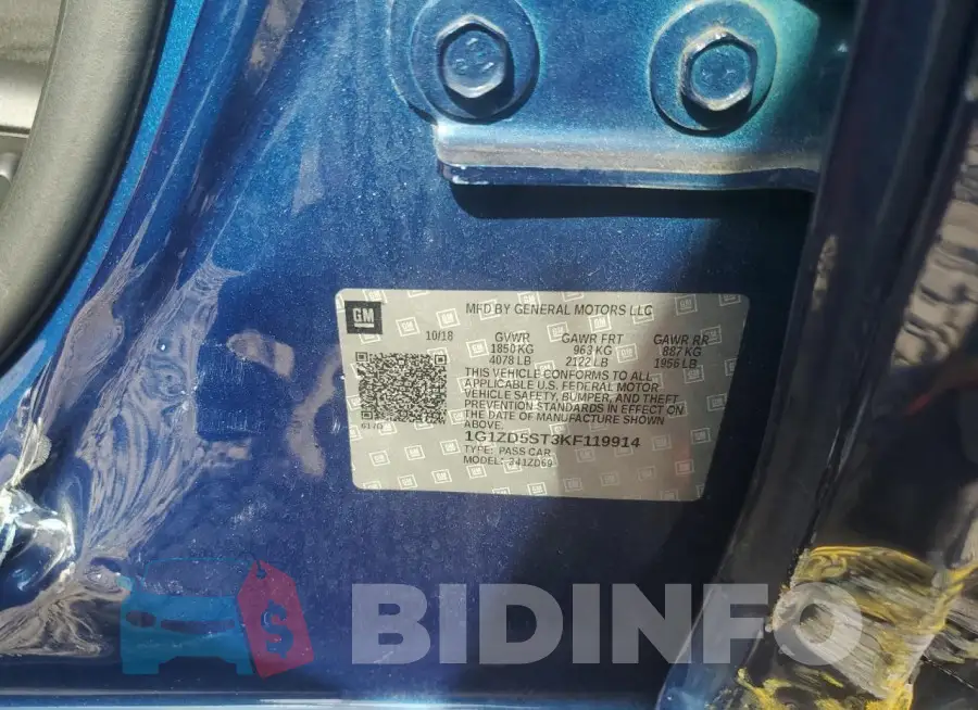 1G1ZD5ST3KF119914 Photo# 12