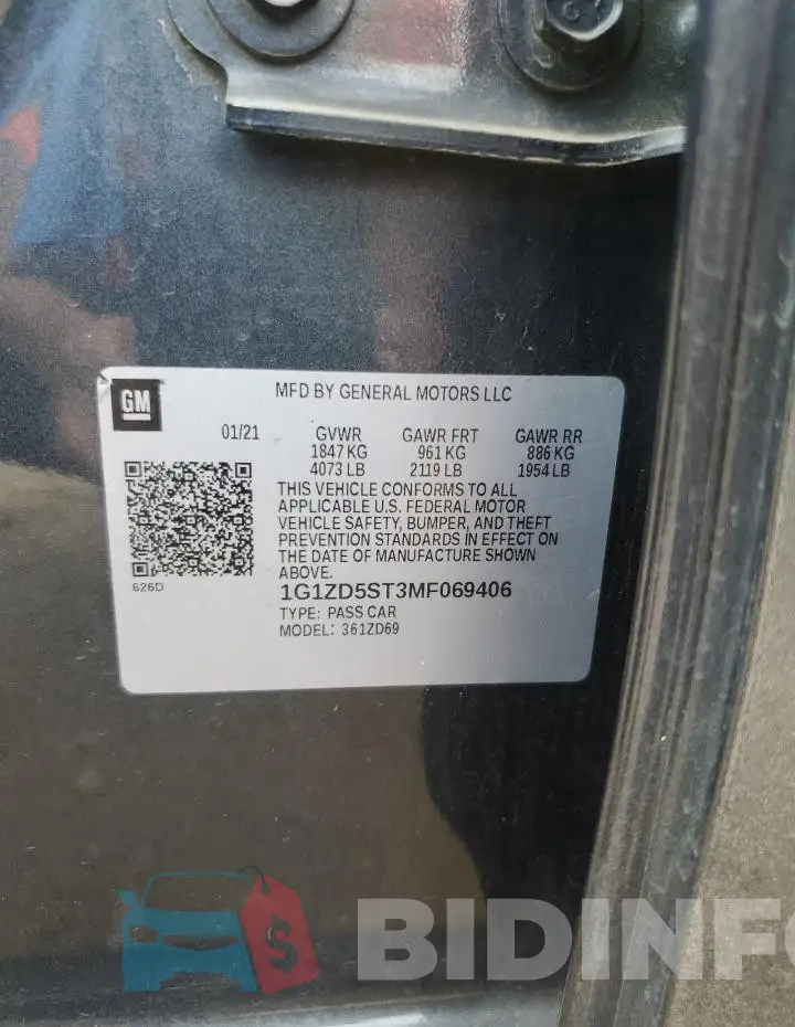 1G1ZD5ST3MF069406 Photo# 12