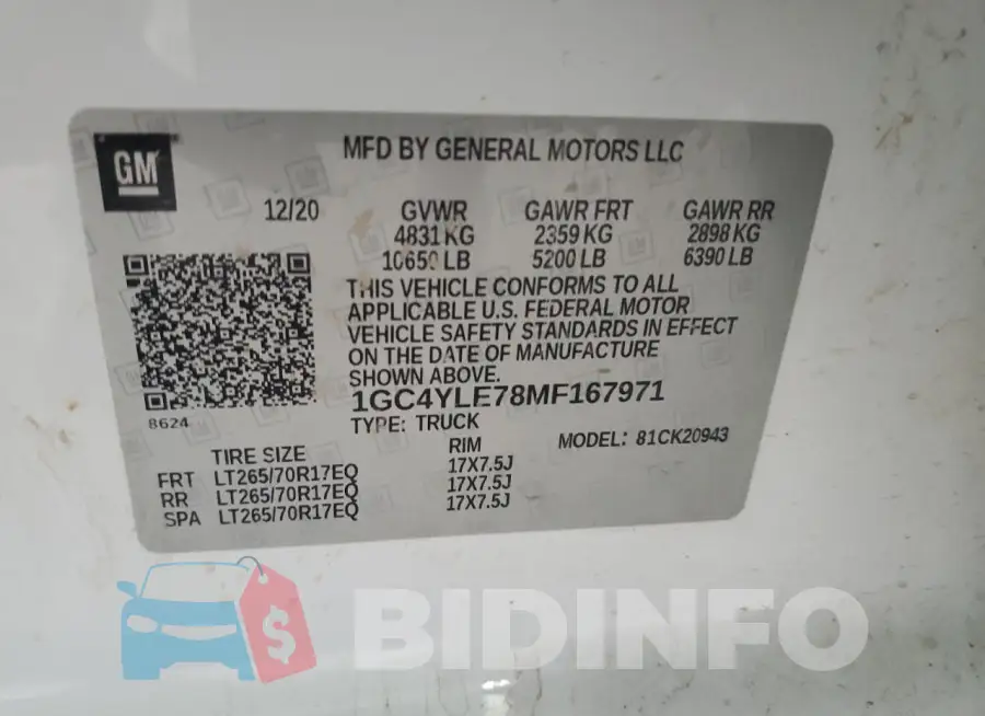 1GC4YLE78MF167971 Photo# 12