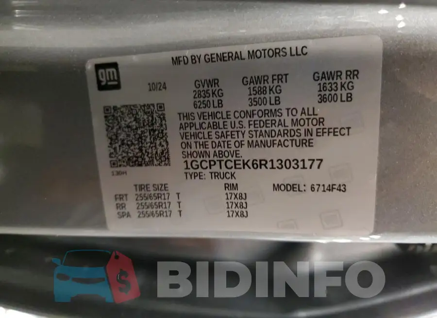 1GCPTCEK6R1303177 Photo# 12