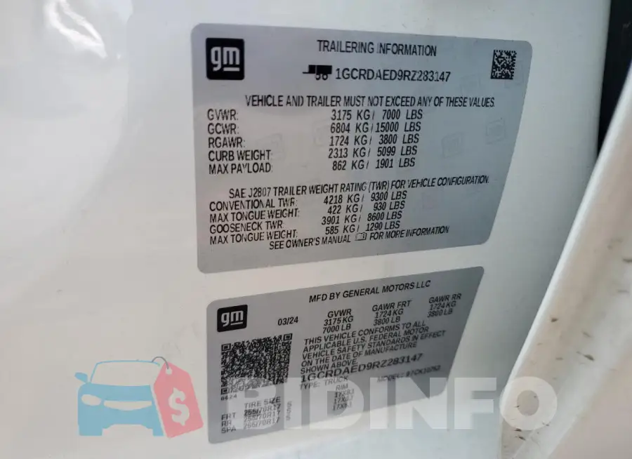 1GCRDAED9RZ283147 Photo# 12