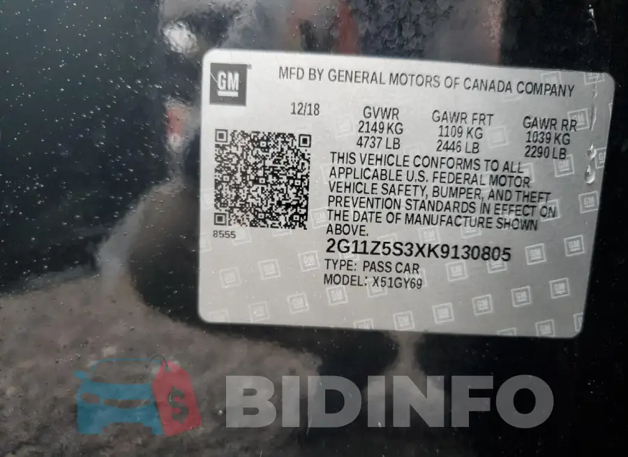 2G11Z5S3XK9130805 Photo# 12