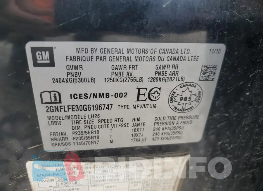 2GNFLFE30G6196747 Photo# 13