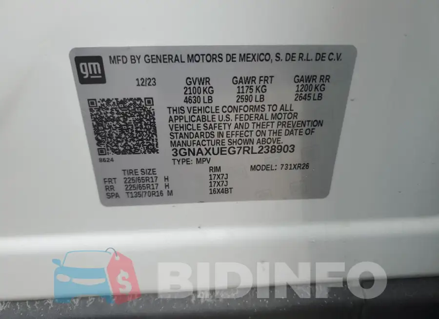 3GNAXUEG7RL238903 Photo# 13