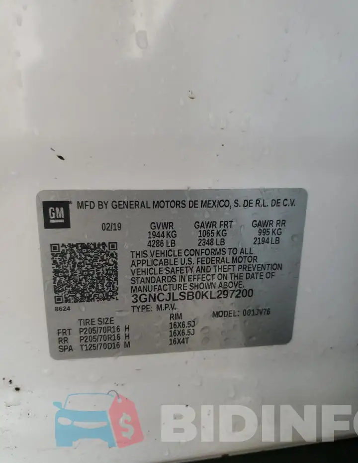 3GNCJLSB0KL297200 Photo# 13