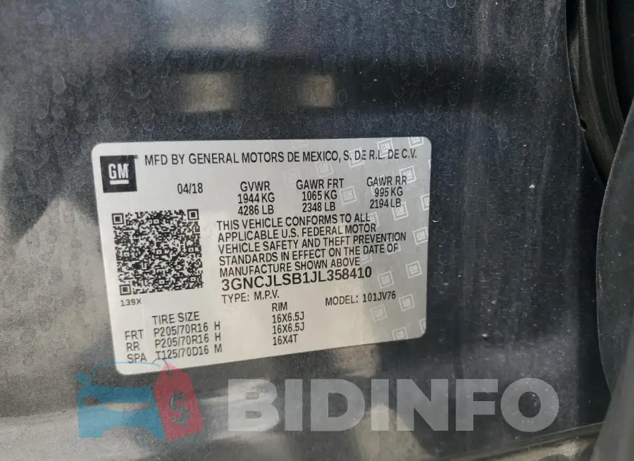 3GNCJLSB1JL358410 Photo# 12