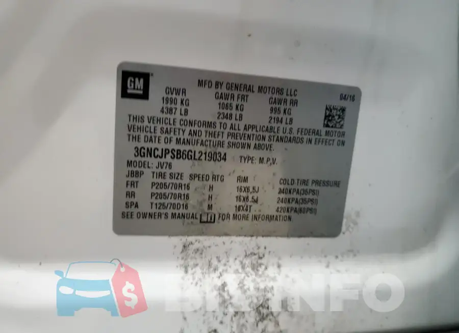 3GNCJPSB6GL219034 Photo# 13