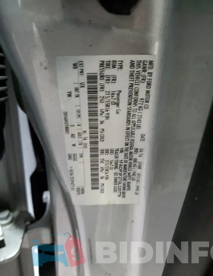 1FADP3F27GL320776 Photo# 12