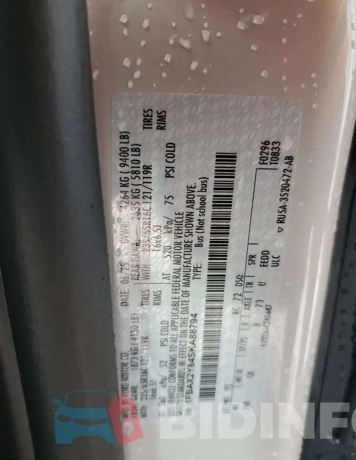 1FBAX2Y84SKA88794 Photo# 14
