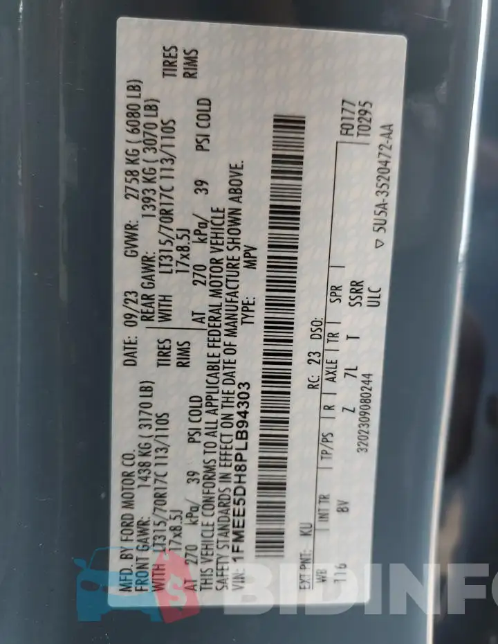 1FMEE5DH8PLB94303 Photo# 13