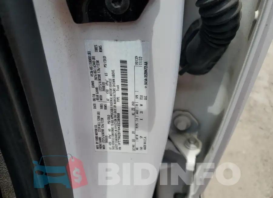 1FT7W2BT6KEC38568 Photo# 12