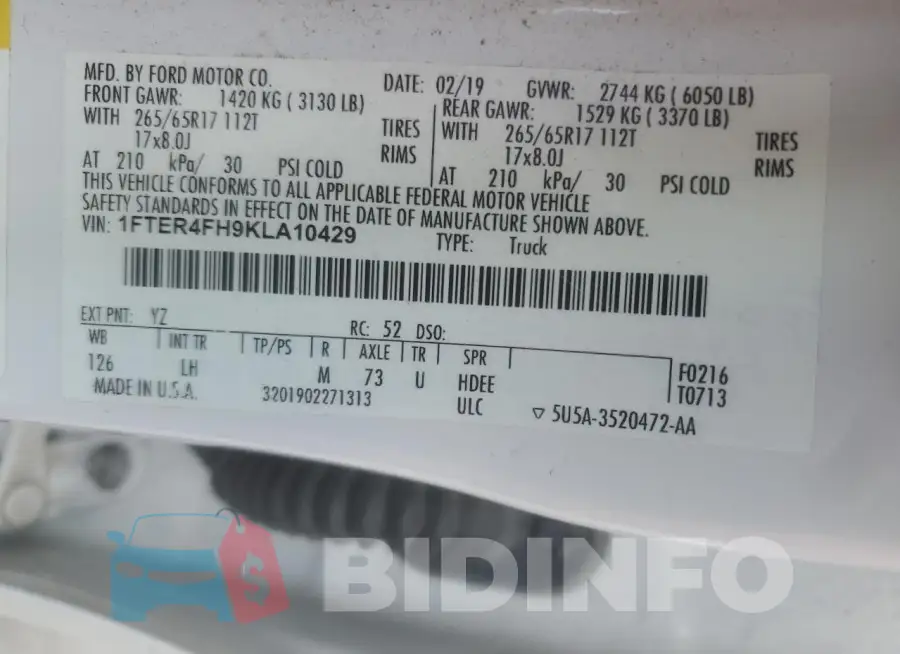 1FTER4FH9KLA10429 Photo# 13