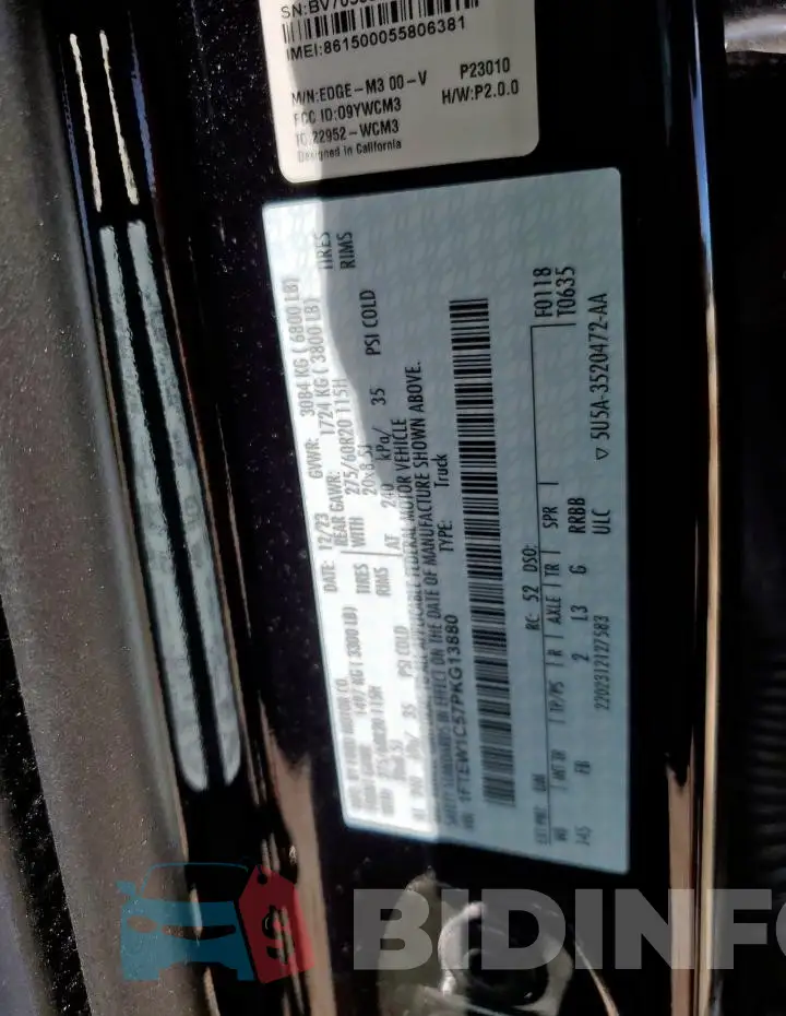 1FTEW1C57PKG13880 Photo# 12