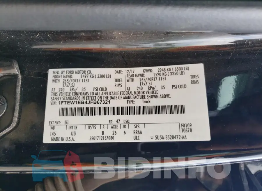 1FTEW1EB4JFB67321 Photo# 12