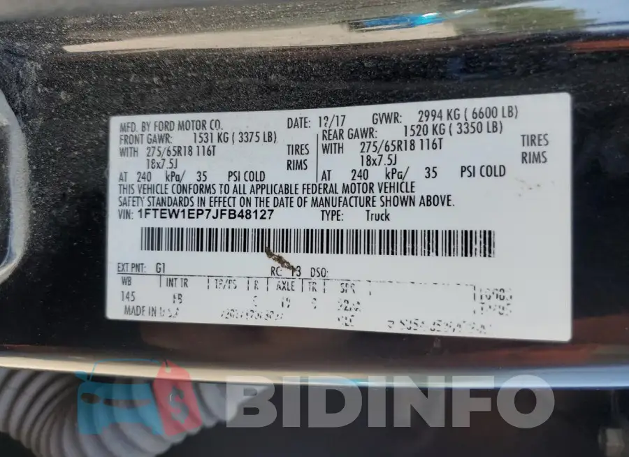 1FTEW1EP7JFB48127 Photo# 12